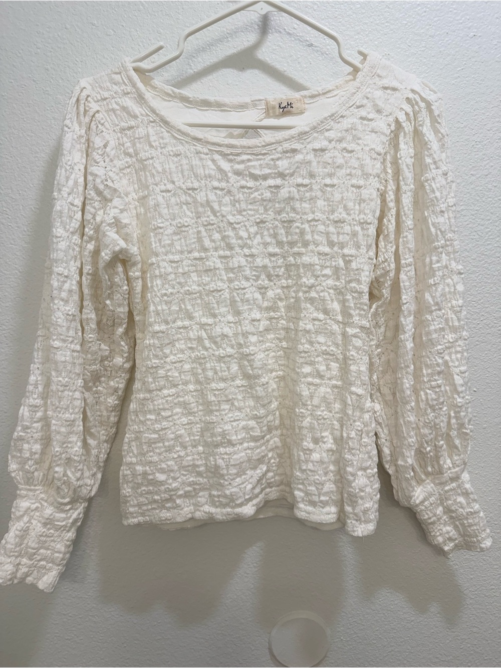 Cottagecore Twee Long-Sleeve Top with Whimsy Flower Detailing